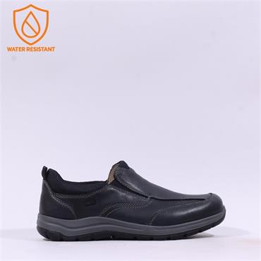 Rieker Men Luca Tex Slip On Shoe - Black Leather